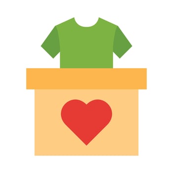 Clothes Donation Vector Flat Icon For Personal And Commercial Use.