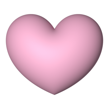 Pink heart 3d rendering romantic symbol valentine concept png