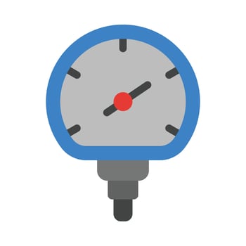 Pressure Meter Vector Flat Icon For Personal And Commercial Use.
