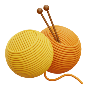 Yarn Ball 3D Icon Illustrations png