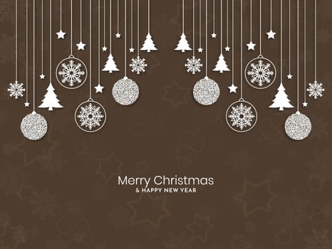 Modern stylish Merry Christmas festival background design vector