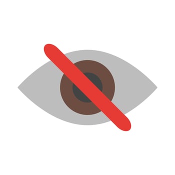 Visibility Off Vector Flat Icon For Personal And Commercial Use.