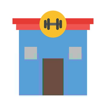 Gym Vector Flat Icon For Personal And Commercial Use.