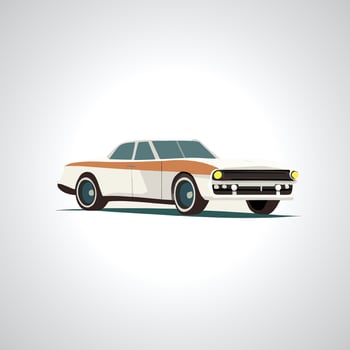 Flat design Hand drawn car illustration vector