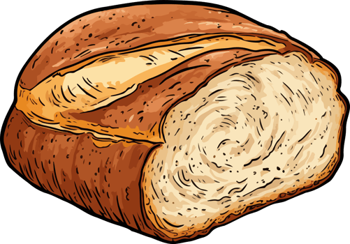 AI generated Bread clipart design illustration png