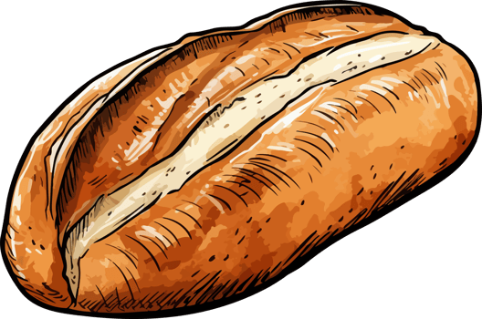 AI generated Bread clipart design illustration png