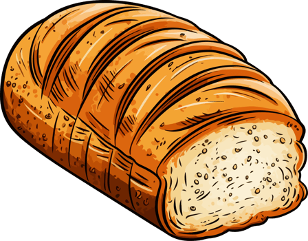 AI generated Bread clipart design illustration png
