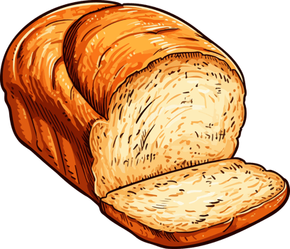 AI generated Bread clipart design illustration png