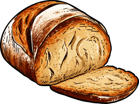 AI generated Bread clipart design illustration png