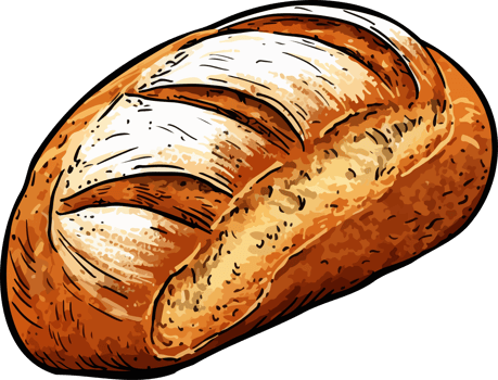 AI generated Bread clipart design illustration png