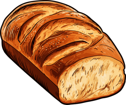 AI generated Bread clipart design illustration png