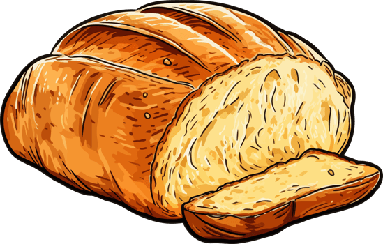 AI generated Bread clipart design illustration png
