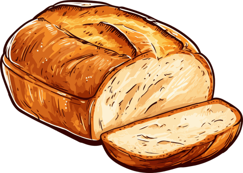 AI generated Bread clipart design illustration png