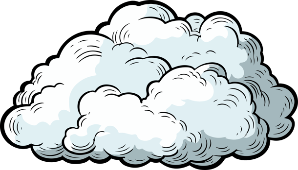 AI generated Cloud clipart design illustration png