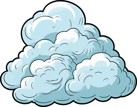 AI generated Cloud clipart design illustration png