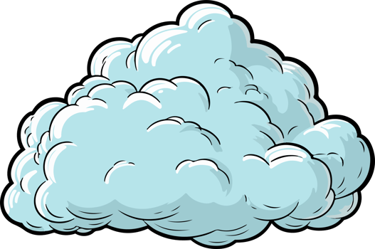 AI generated Cloud clipart design illustration png