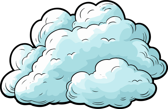AI generated Cloud clipart design illustration png