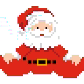 Santa claus cartoon icon in pixel style vector