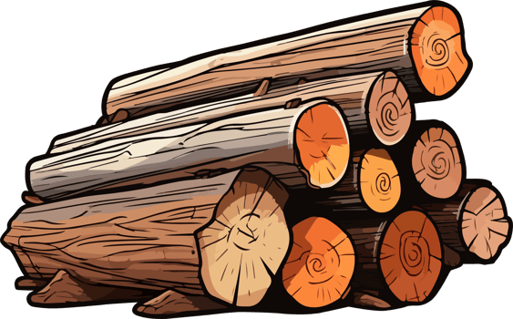 AI generated Lumber clipart design illustration png