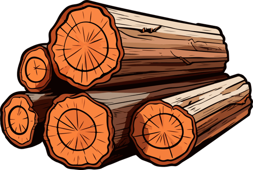 AI generated Lumber clipart design illustration png