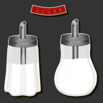 Illustration on theme tasty sweet sugar for restaurant menu vector