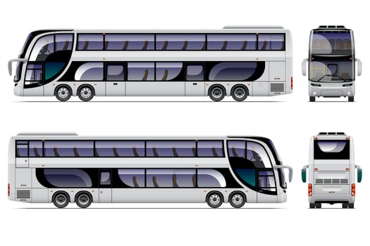 Double Deck Coach Bus vector