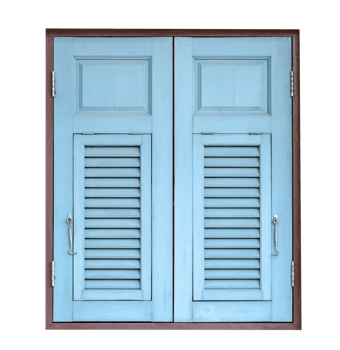 blue wooden window isolated png