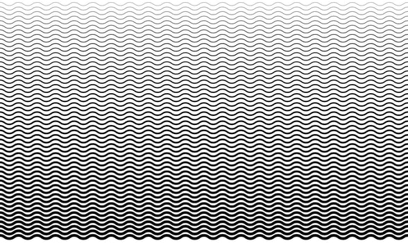 Abstract seamless vector pattern. Halftone wave background. Wavy back backdrop. Monochrome effect vector