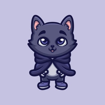 Dark Purple Cat vector