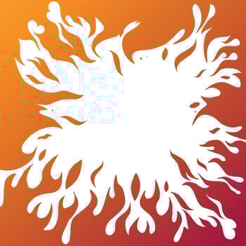 Fire frame. The flame burns for a while vector