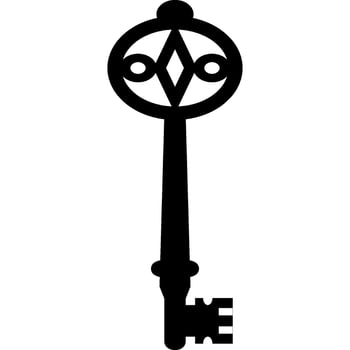 Key black with transparent background vector