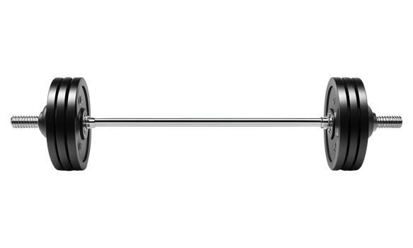 AI generated Barbell Isolated Front View on Transparent Background png