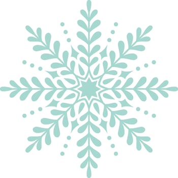 Snowflake green with transparent background vector