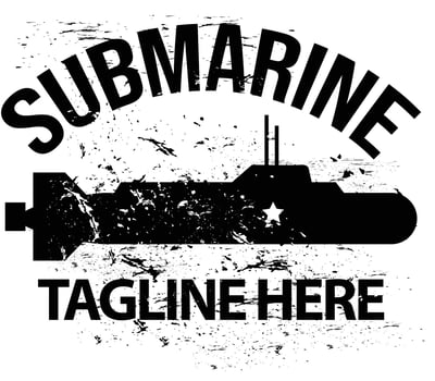 free vector silhouette submarine illustration