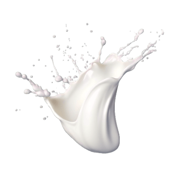 AI generated Elegant Milk Splashes on transparent  Background png