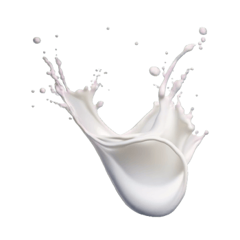 AI generated Elegant Milk Splashes on transparent  Background png