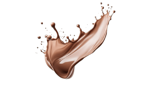 AI generated Dynamic Chocolate and Milk Splashes Isolated on transparent background png