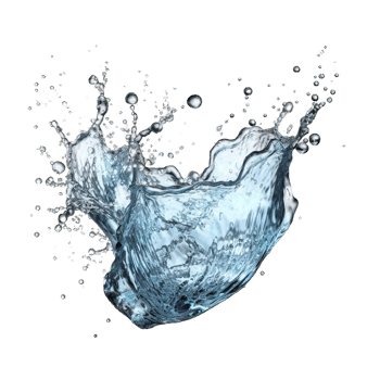 AI generated Dynamic Blue Water Splashes Isolated on transparent  Background png