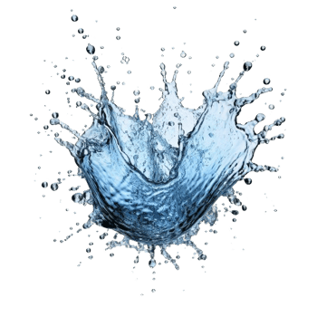 AI generated Dynamic Blue Water Splashes Isolated on transparent  Background png