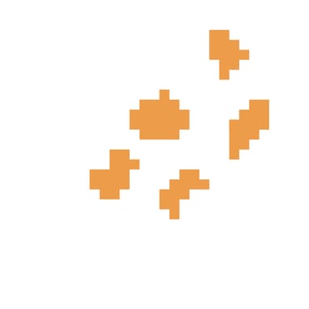 Cat cartoon icon in pixel style vector