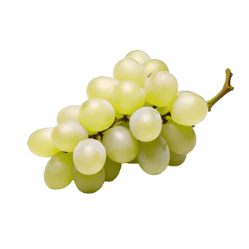 AI generated Cluster of Fresh Green Grapes with Leaf Isolated on transparent background png