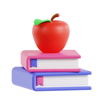 3d physics book with transparent background, library 3d icon set png