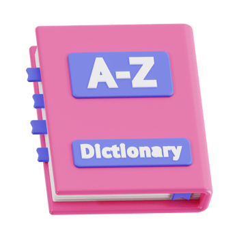 3d dictionary with transparent background, library 3d icon set png