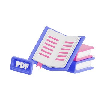 3d book pdf with transparent background, library 3d icon set png