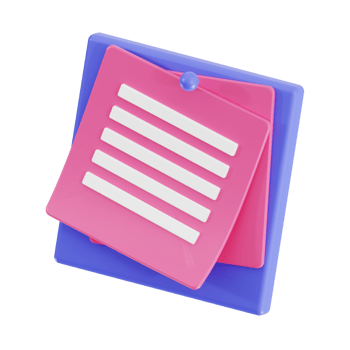 3d notes with transparent background, library 3d icon set png