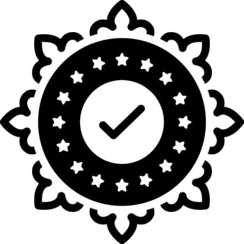 solid icon for warranties vector
