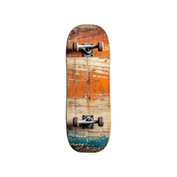 AI generated skateboard deck on transparent background PNG