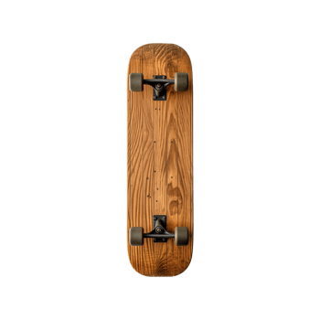 AI generated skateboard deck on transparent background PNG