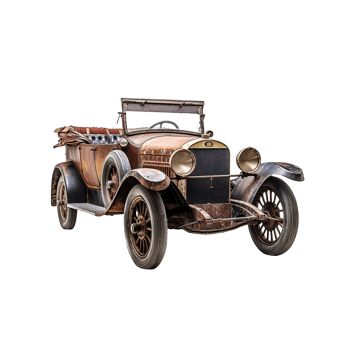AI generated Retro car on transparent background PNG