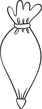 Baking Piping Bag Cooking outline doodle png